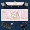 Kawaii Pink Deskmat Anime Card Captor Sakura Mousepad Xxl Office Carpet Large Gaming Accessories Laptop Computer Rubber Mice Pad