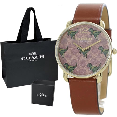 Coach Rexy Dinosaur Elliot Watch for Men and Women with Leather Strap (14504284)