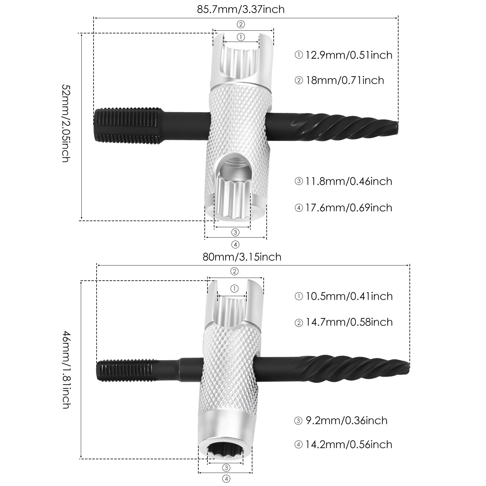 

Grease Fitting CleaninTool Grease Fitting Removal Tool Fit 1/4 -28 SAE 1/8 NPT PTF M10x1 M8 x 1 and Hex Size 3/8 5/16 7/16