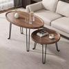 Modern Nordic Round Folding Coffee Table for Living Room or Small Apartment