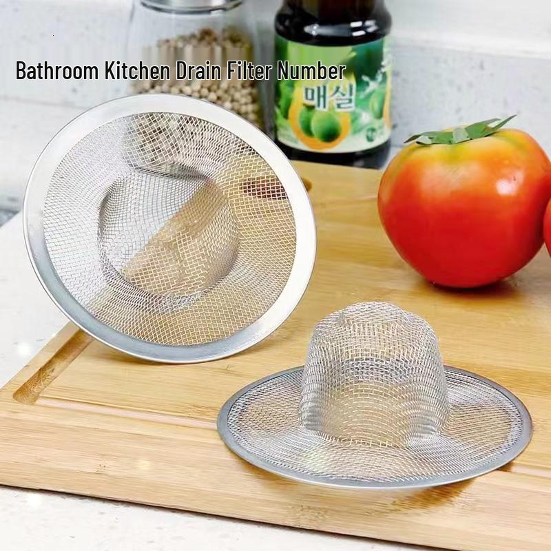 Stainless Steel Drain Net Filter: 5cm-11cm Sizes for Leftover Food and Residue