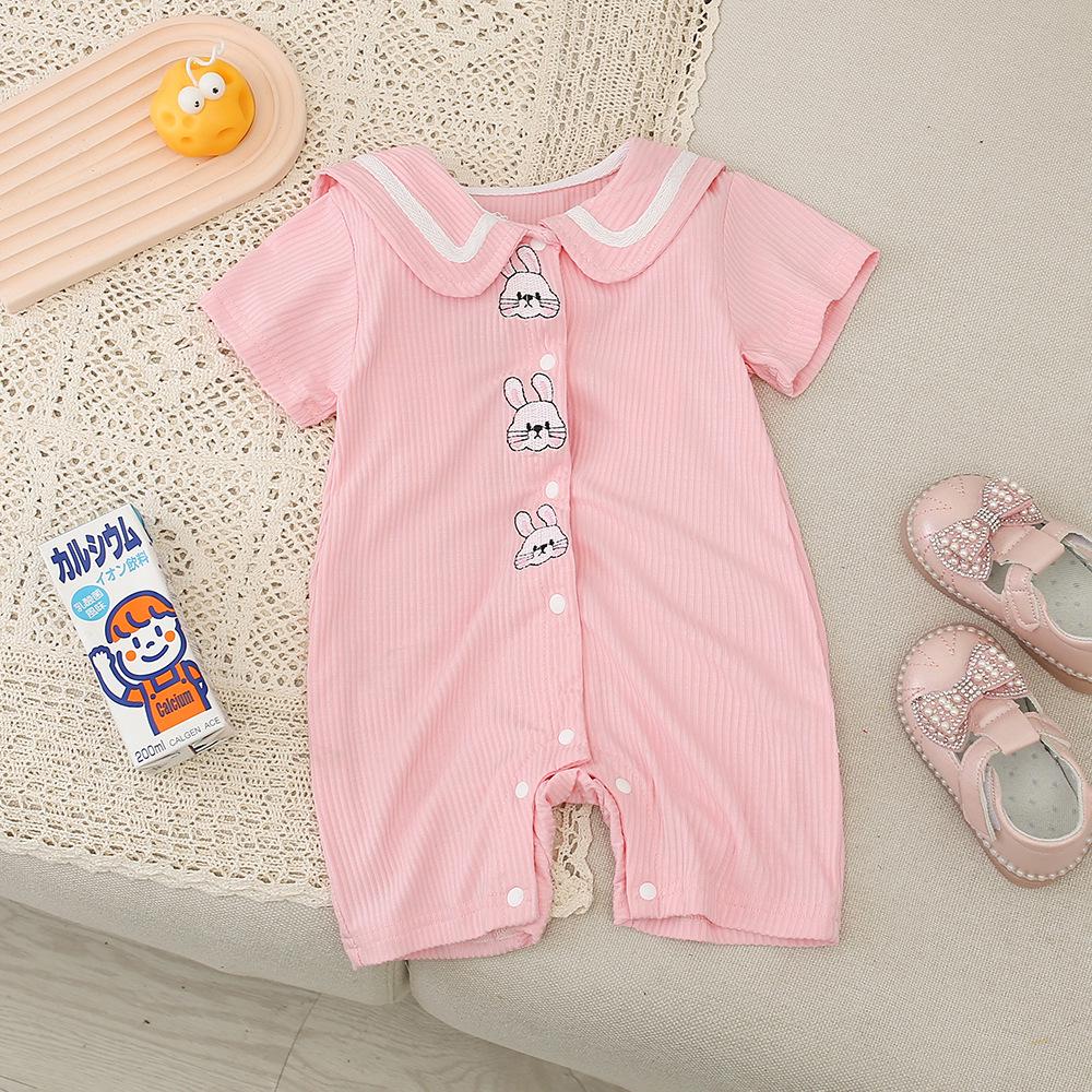 

Летний детский ромпер для девочки - Комбинезон-шаровары с коротким рукавом для новорожденных 73cm