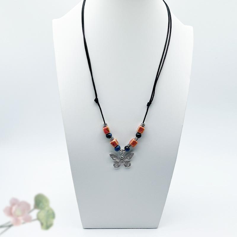 Accessories, Jewelry, Woven Beaded Sweater Chain, Ceramic Necklace, Female Niche Feeling Does Not Fade