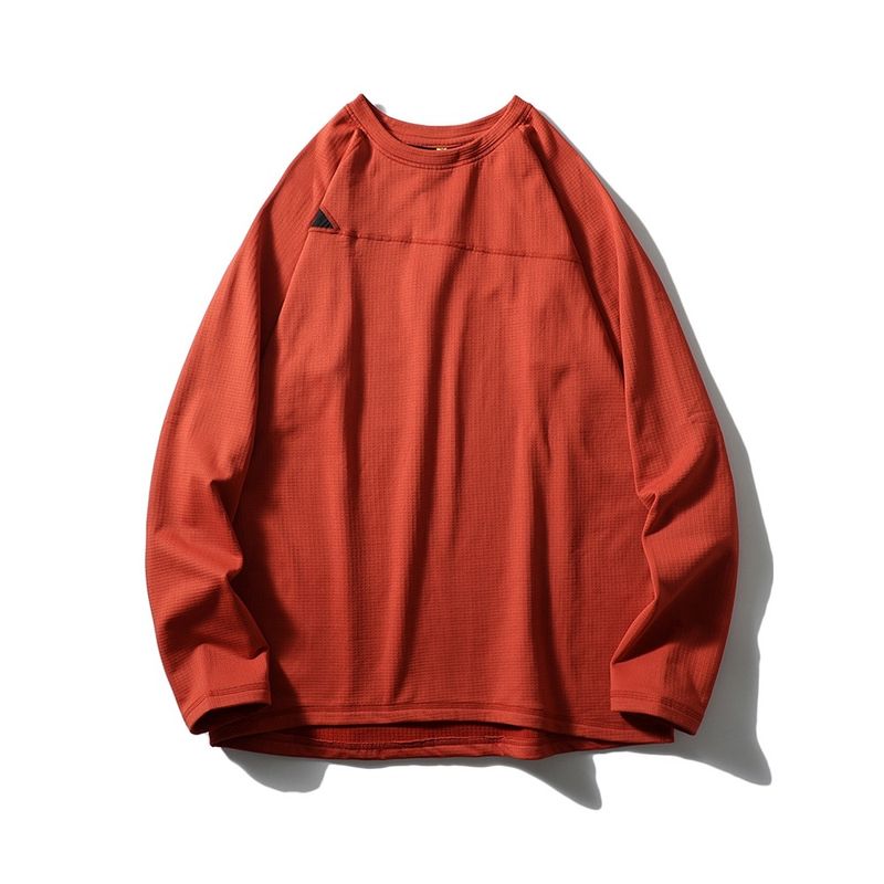 Sports Running Fitness Fitness Training Wear Men's Autumn and Winter Fleece-lined Bottoming Shirt Foreign Trade Men's Clothing Long sleeves Shirt