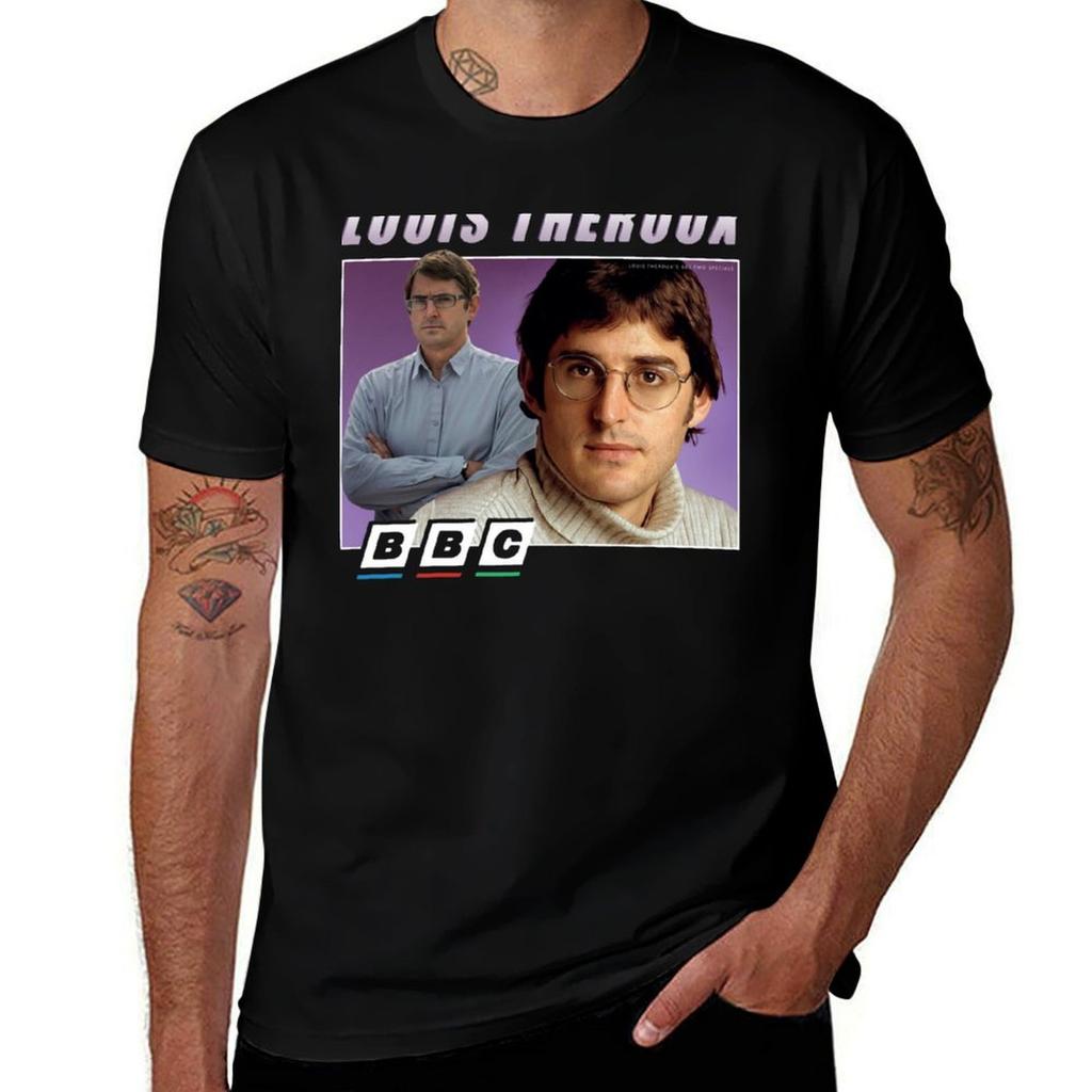 Louis Theroux Retro BBC TShirt Standard Fit Solid Tee Shirt