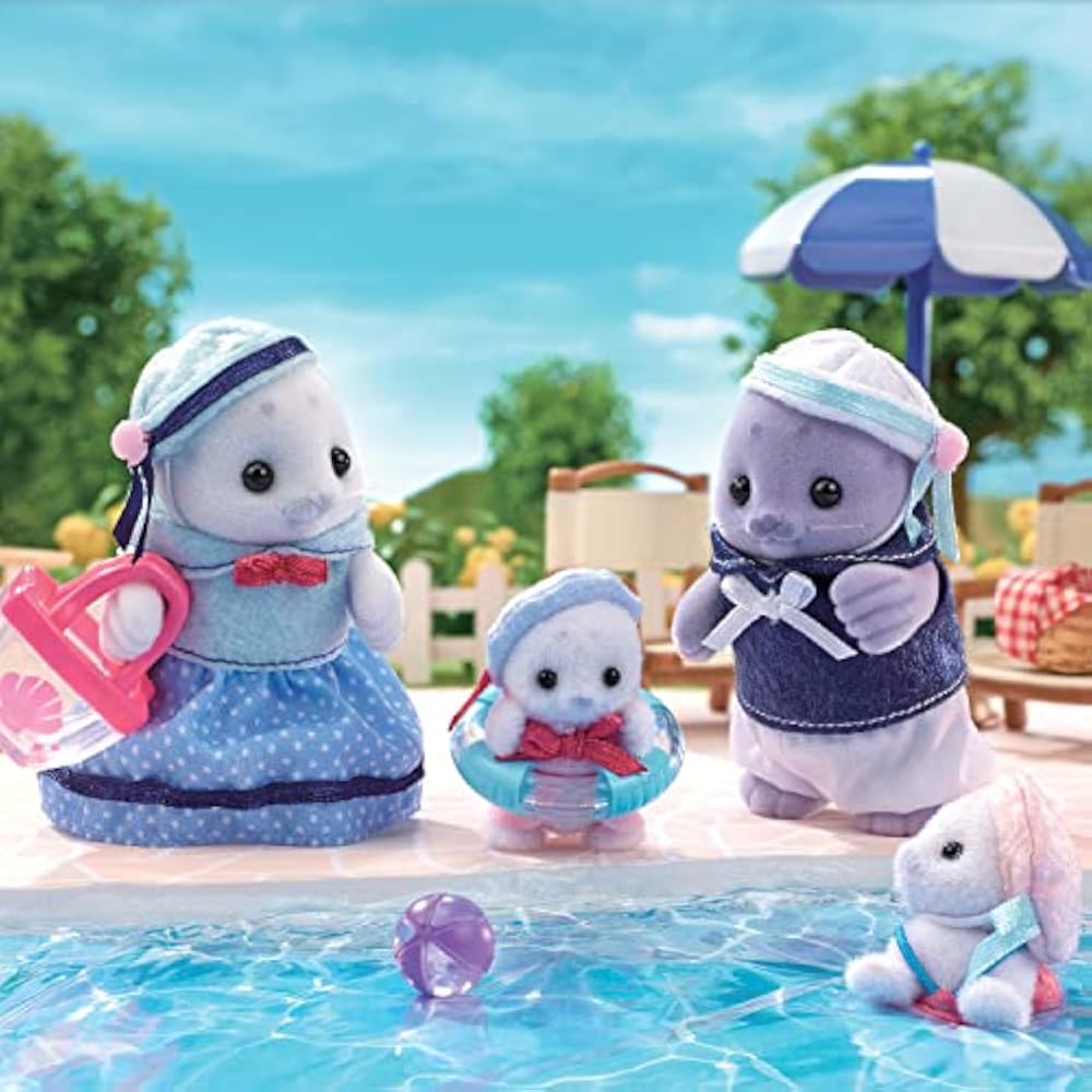 Epoch (EPOCH) Sylvanian Families Doll [Seal Family] FS-51 ST Mark Certified Toy Doll House for 3 ...