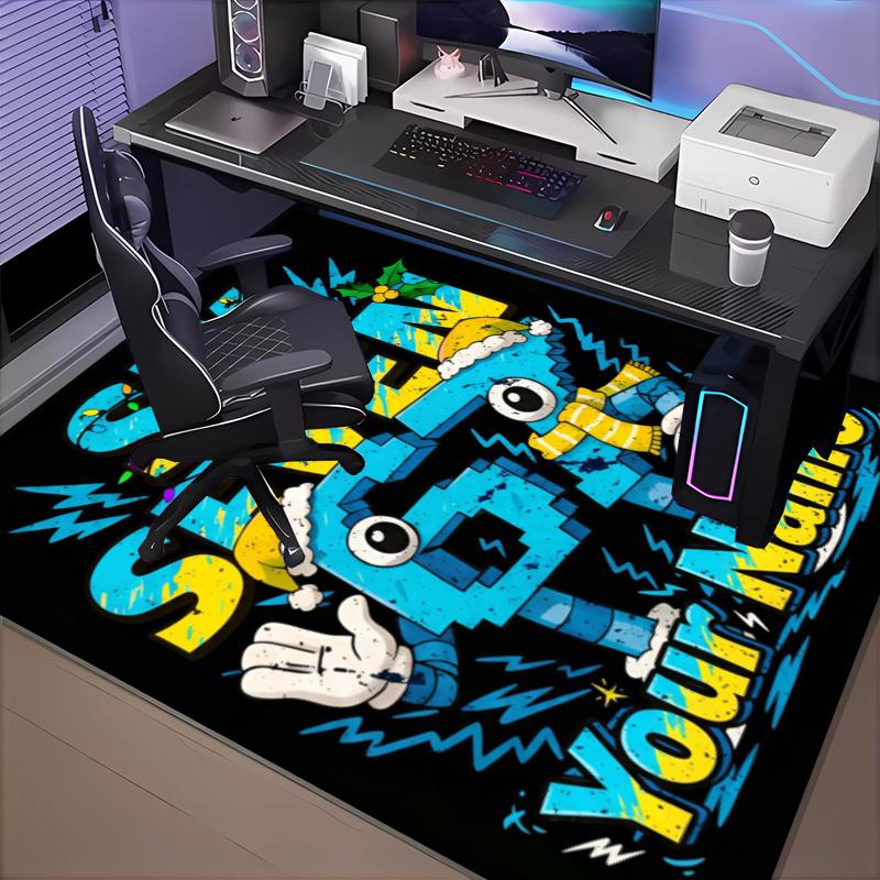 Custom Name Space Adventure Six Seven Rug Office Rug, Indoor Rug, Chair Rug, Living Rooms, Doormat Game Rug Home Decor Birthday Christmas Gifts