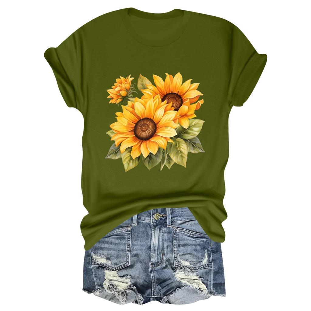 Child Casual Daily Round Neck Printed Short Sleeved T-shirt Letter Top