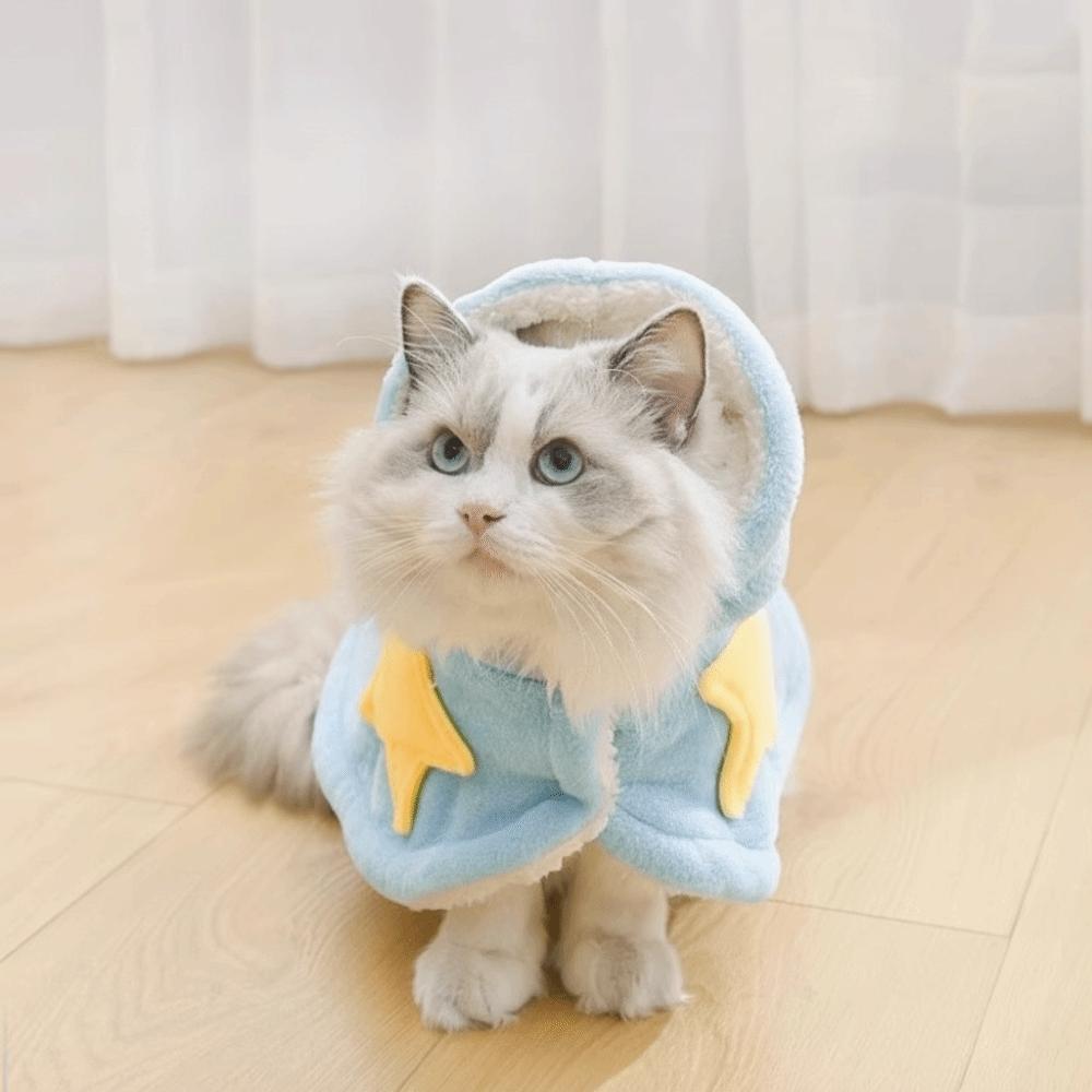 Cute Warm Dog Hooded Sleeprobe Thickened Soft Pet Star Cloak Cloak-Style Comfortable Puppy Nightgown Sleeping