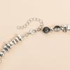 Irregular Beads Chain Choker For Women  Elegant Black Heart  Pendant Necklace Wedding Party Jewelry Gift