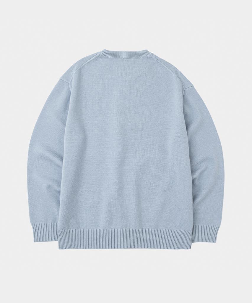 LETTERCOMO Essential Daily Round Knit Sky Blue