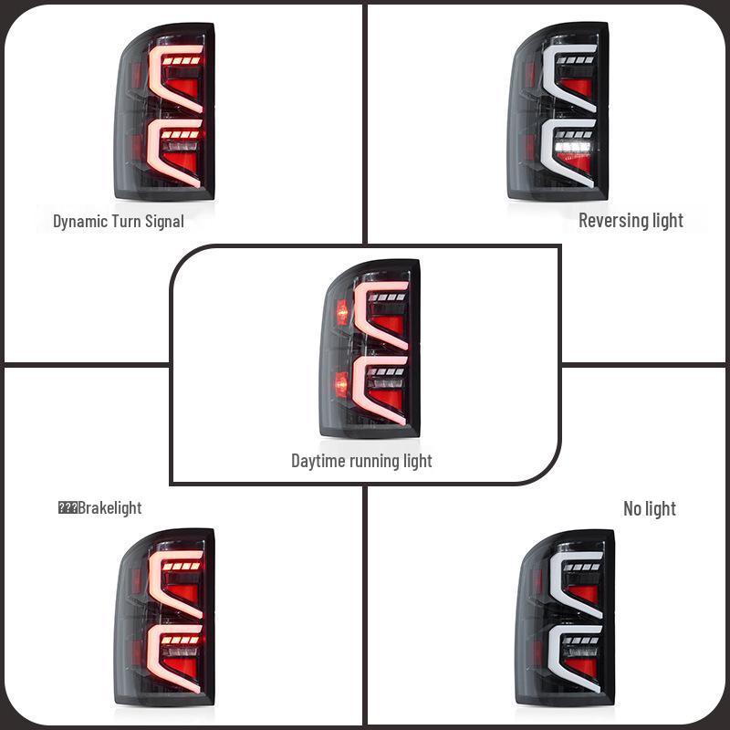 Compatible with GMC Sierra 2014-2018 Taillight Assembly: Turn Signal, Welcome Light, Brake Light.