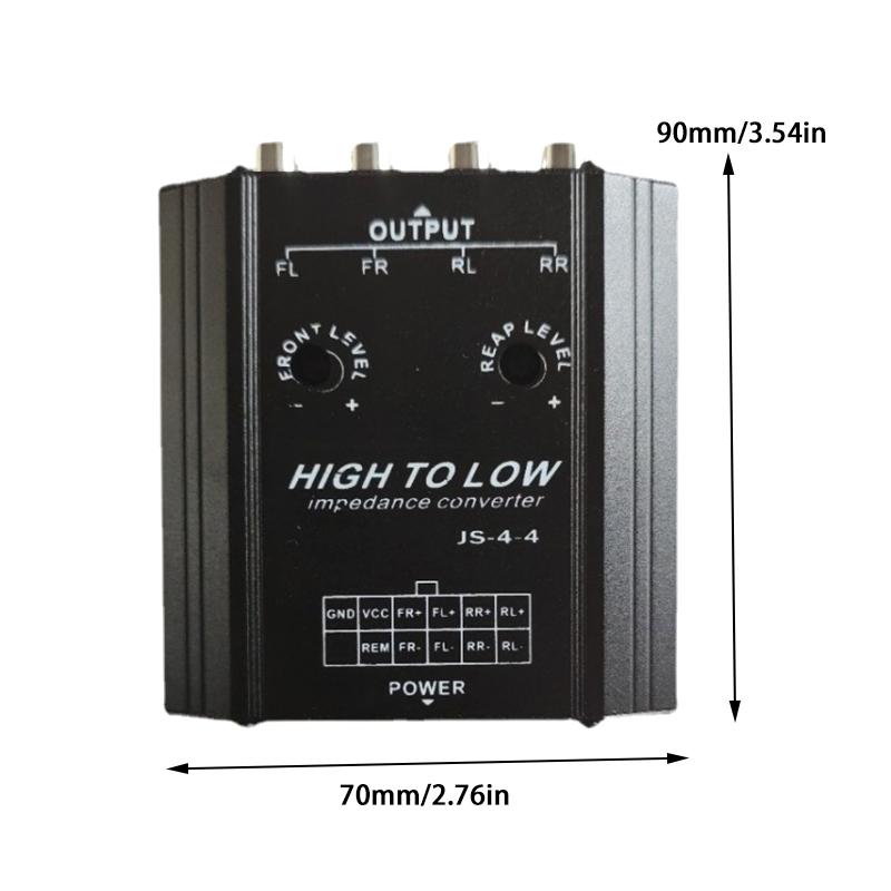 12V 4 Channel Car Audio Converter To Rca High To Low Line Car Stereo Radio Speaker Frequency Filter