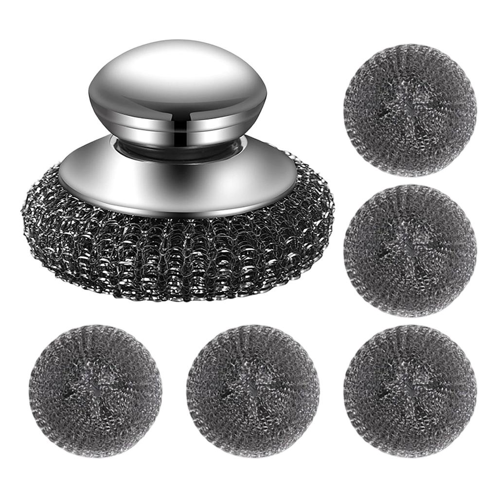 Stainless Scrub Brush, Non-Shedding Kitchen Cleaning Brush for Pots and Pans