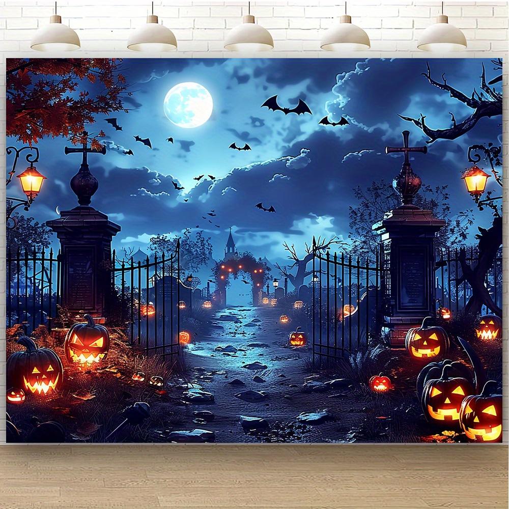 Universal Halloween Party Banner - Polyester Fabric, No Power Supply Required, Suitable for Photo Booths and Decorationz
