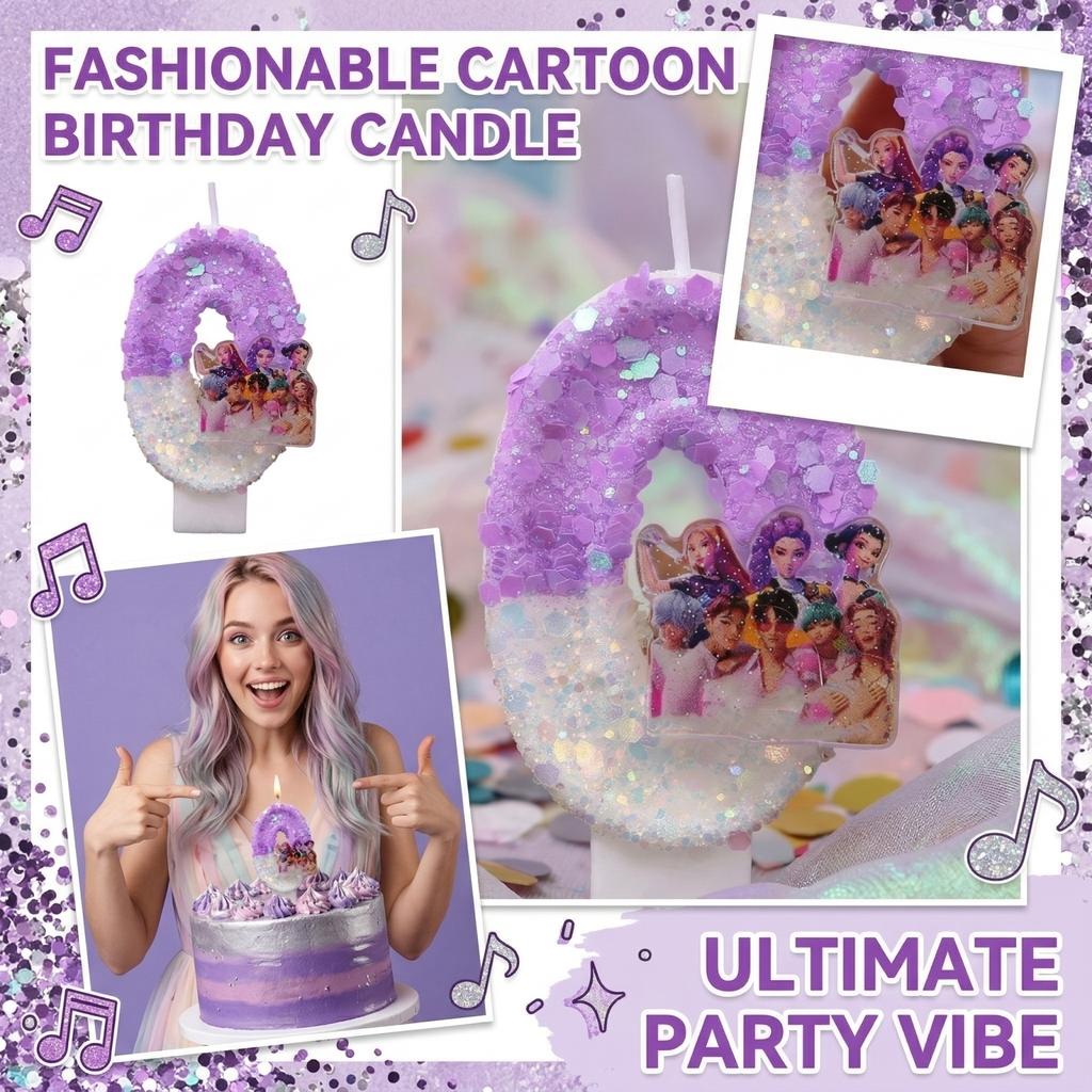 Fashion Cartoon Creative Birthday Candles Party Digital Candles