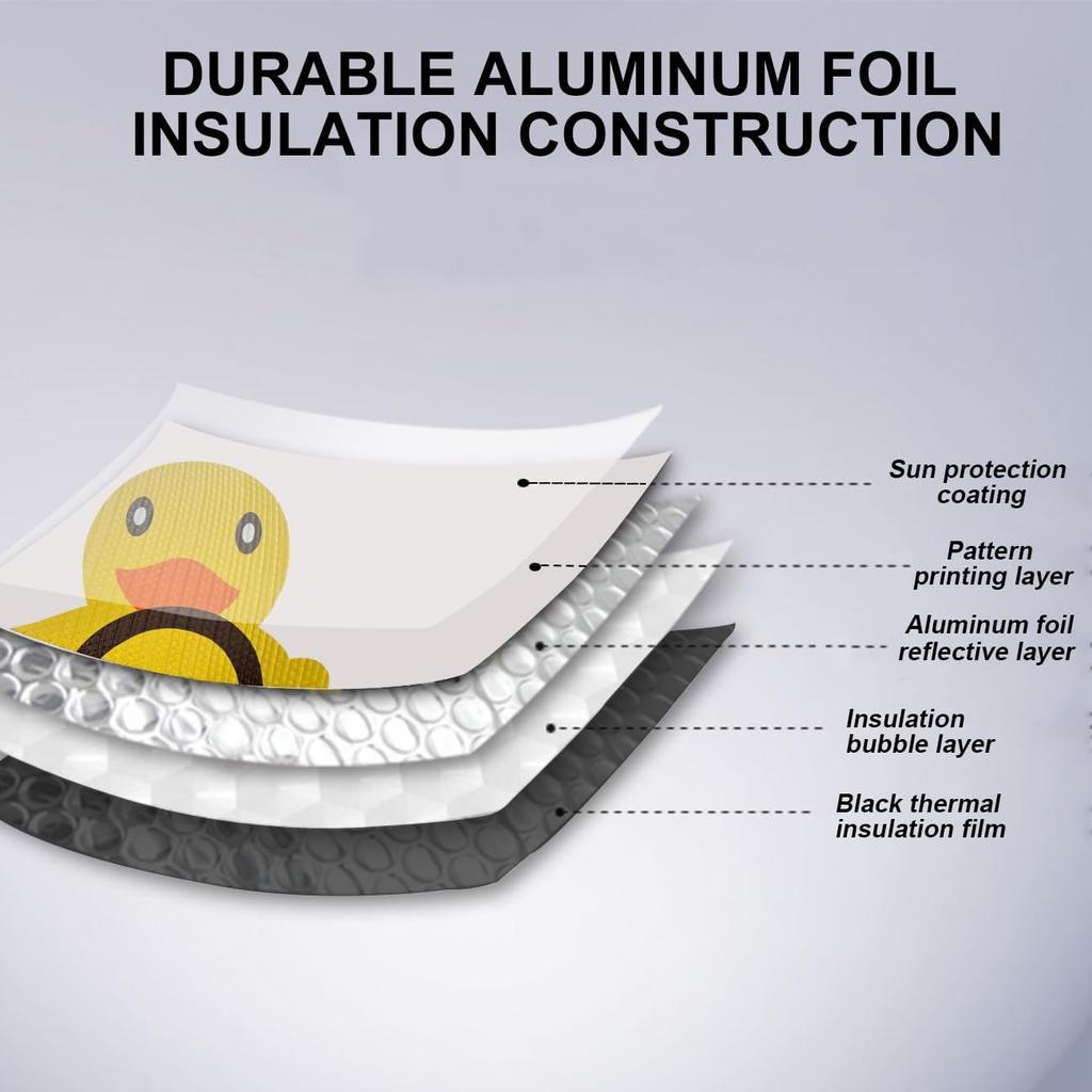Windshield Sun Shade For Jeep Wrangler JK JKU JL JLU1997-2024,Window Sun Visor For UV Rays & Heat Protection,Duck Windshield Sunshade