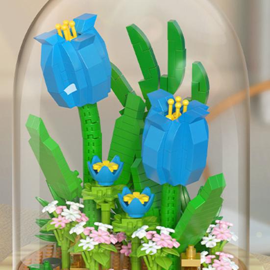 Excellent Flowers Building Toys Smooth Surface Bonsai Flower Block Set