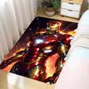 A Printed Floor Mat Featuring Iron 'S Armor with Flame Effects, Suitable for Living Rooms, Bedrooms, And Game Rooms. It Can Be