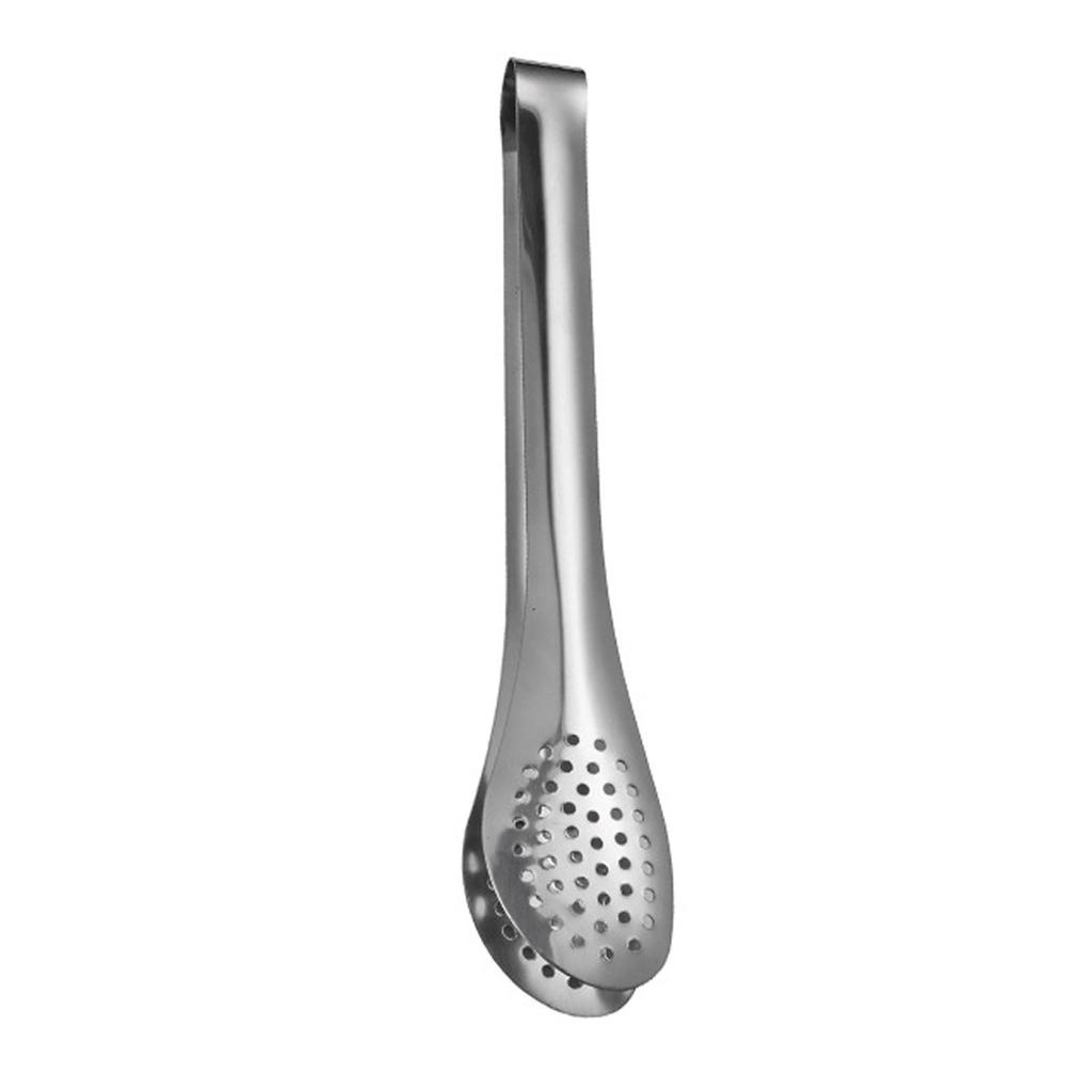 Kitchen Food Tong 9 Inch Stainless Steel Multifunctional Serving Tong with Filter Hole for Home Restaurant