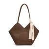 Women's Bag New Tote Bag Large Capacity Armpit Bag Versatile Hollow Shoulder Bag Splicing Handbag