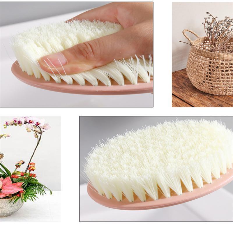 Long Handle Bath Shower Brush Non-slip Grip Soft Massage Bristles for Deep Cleansing Back Skin Bathroom Use