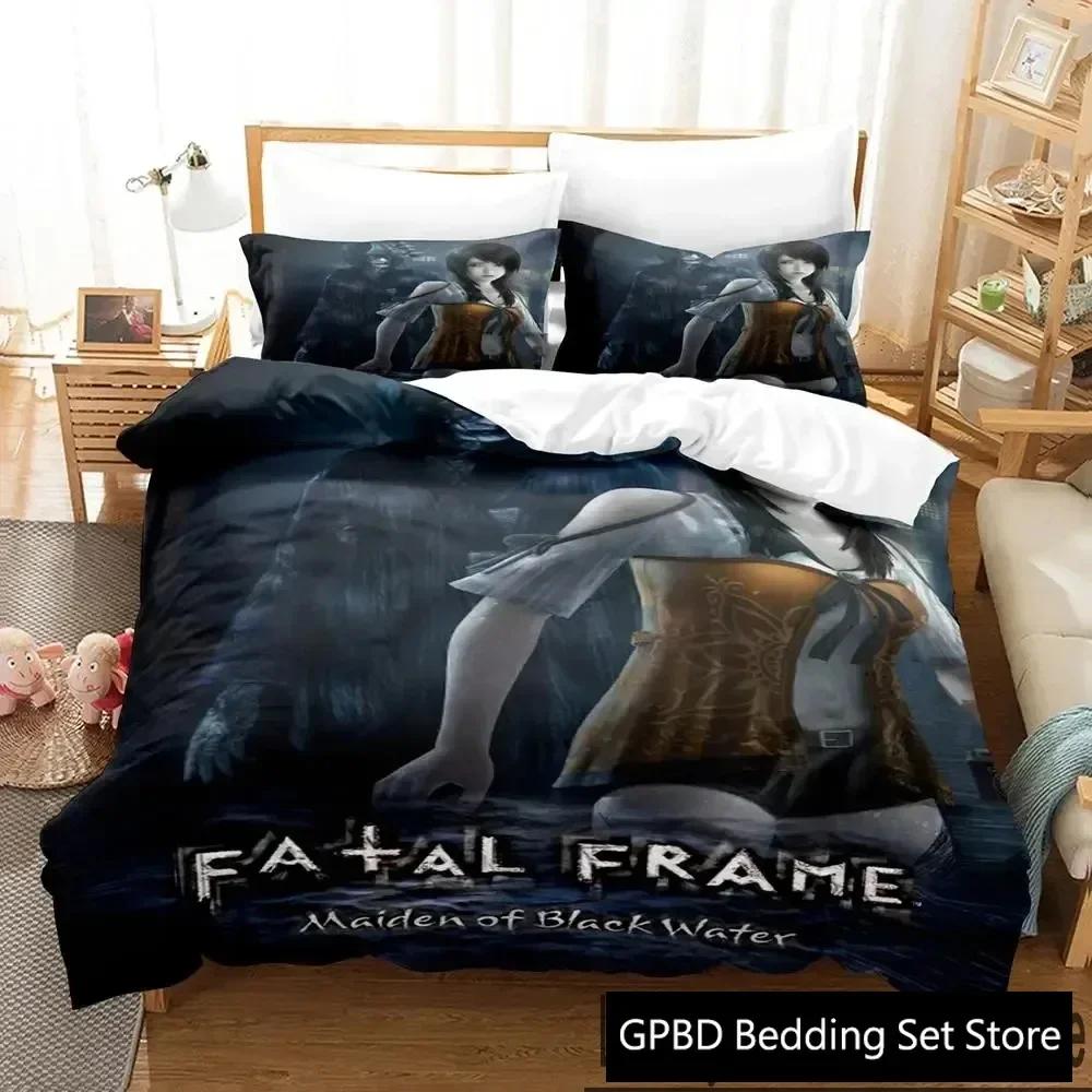 Gioco Anime Project Zero Comodo Piumone Copripiumino Federa Set Biancheria da Letto Decorazione Camera da Letto Bambini Tessile per la Casa