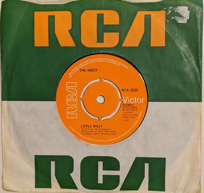 7-tums Skiva SWEET - Little Willy RCA2225 RCA Victor 1972 UK Rock Begagnad