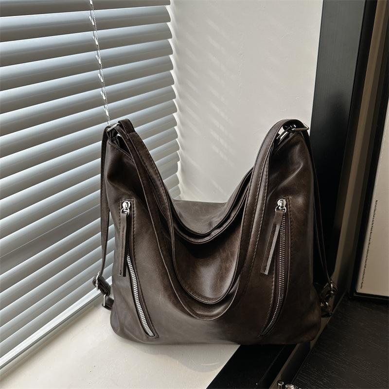 Retro Fashion Armpit Bag Women'S Autumn And Winter Commuting Large-Capacity Backpack High-Value Shoulder Tote Bag