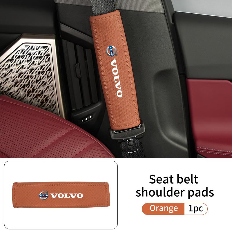 AALF1 2pcs Car Safety Belt Cover Seat Belt Shoulder Strap Sleeves For Volvo C30 C70 S60 S80 S90 T6 V50 V60 V70 V90 XC40 XC60 XC70 XC90