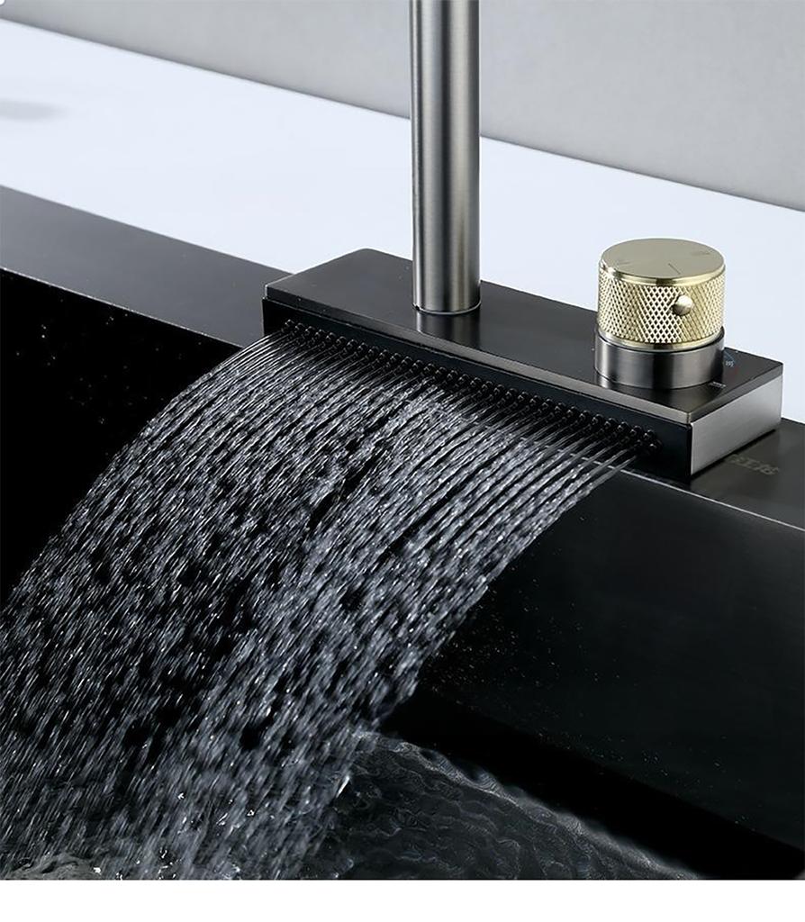 Pull-out 360° Rotating Stainless Steel Kitchen Faucet - Extendable Sink Faucet In Black/Gun Grey/Brushed/Chrome Finishes