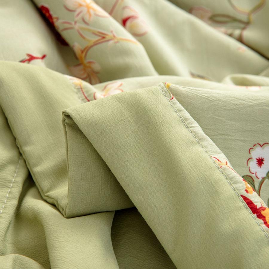 New Class A Cotton And Linen Double Layer Summer Quilt With Soybean Fiber Air Conditioning Quilt Printed Double Cooling Blanket