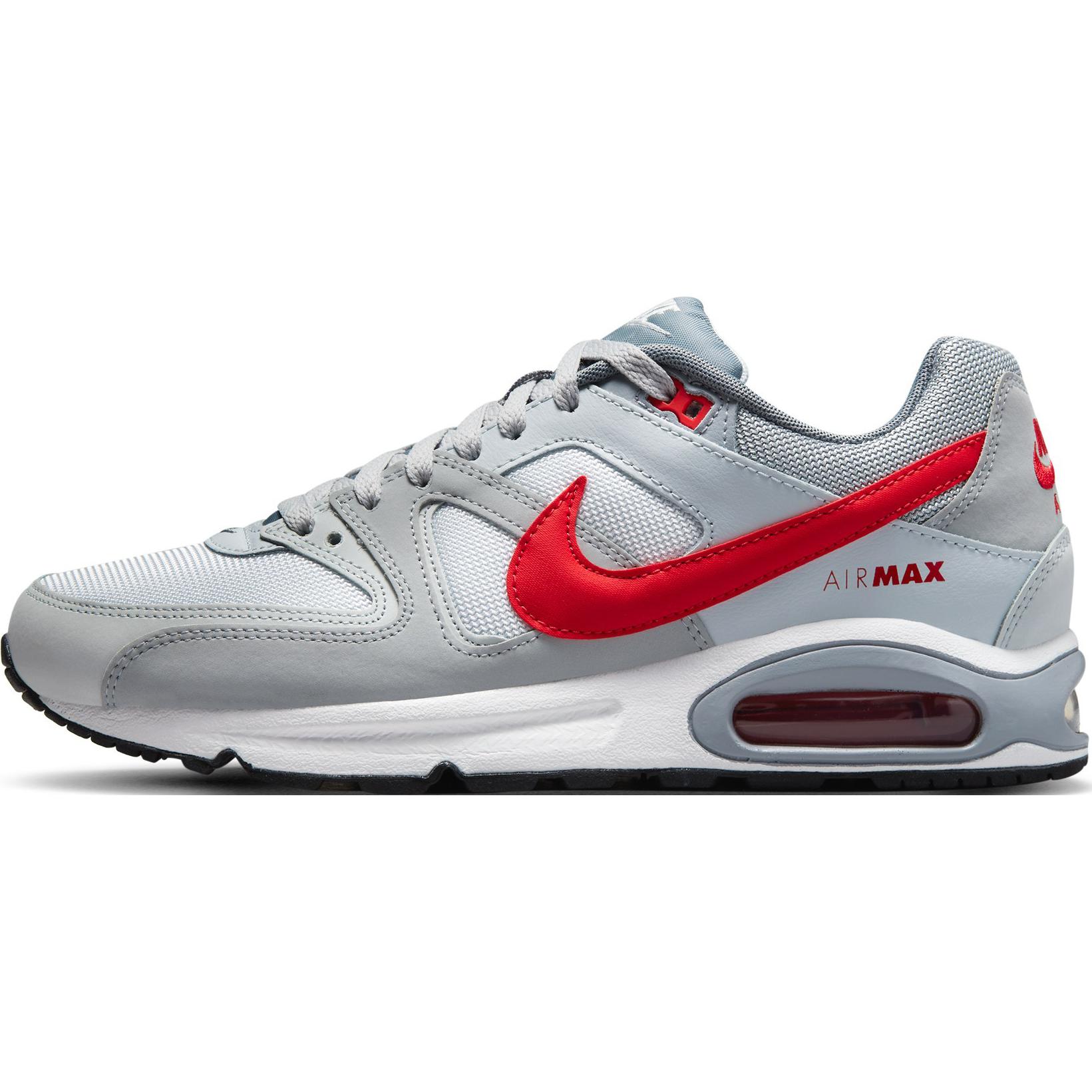 Nike Air Max Command Bianco Rosso Università Sneakers da Uomo Platino Puro 629993-106