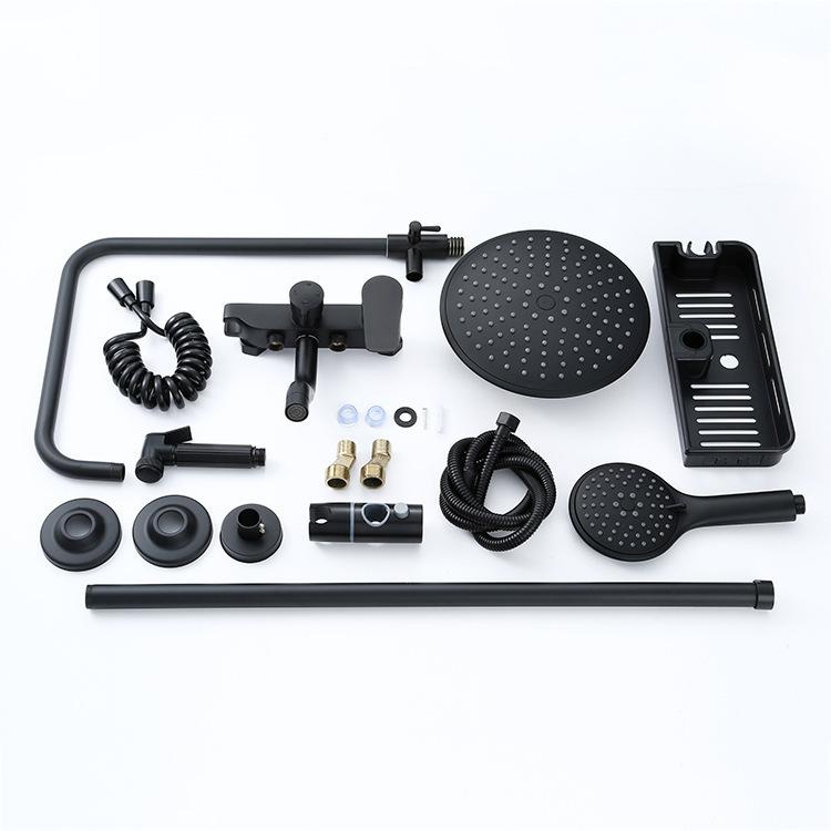 Messing Dusche Armaturen Bad Dusche Mixer Kran Bidet Wasserhahn Regen Dusche Set Dusche Spray mit Regal