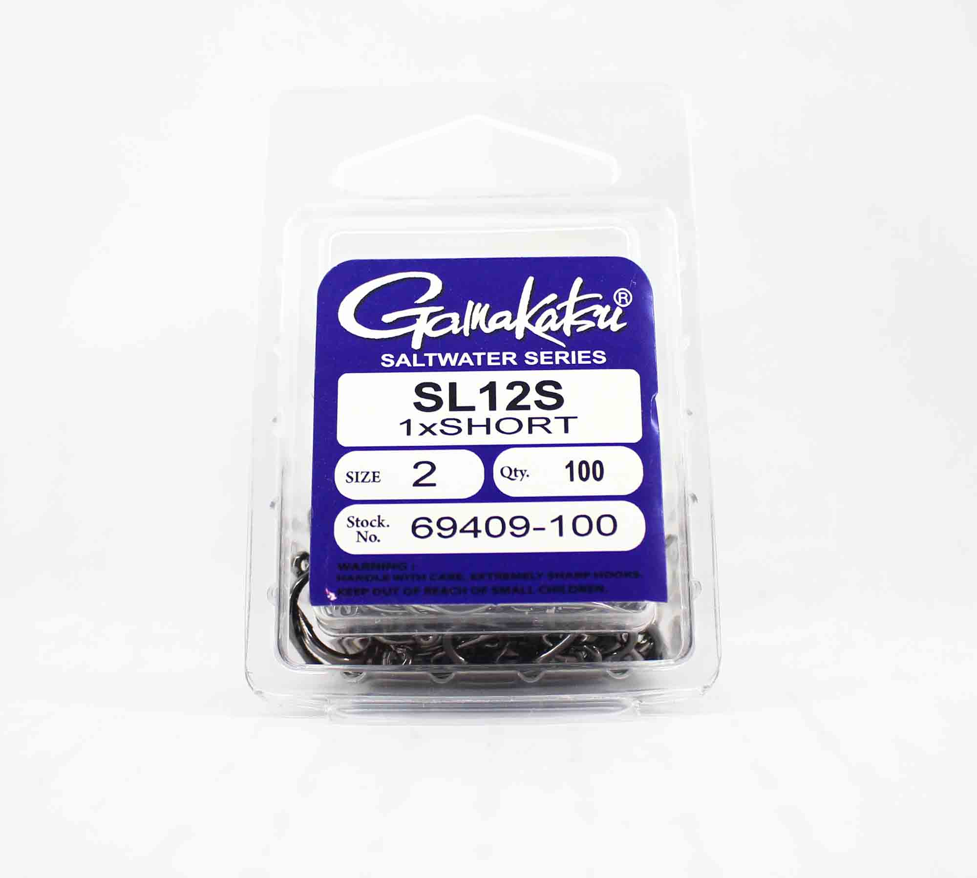 

Gamakatsu 69409 SL12S Короткий крючок, черный, размер 2, 100 шт. в упаковке (3007)