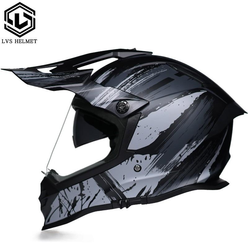 Dual Lens Adventure Motorcycle Helmet Off-Road Street Use DOT ECE Certified Men Women Full Face Riding Gear
