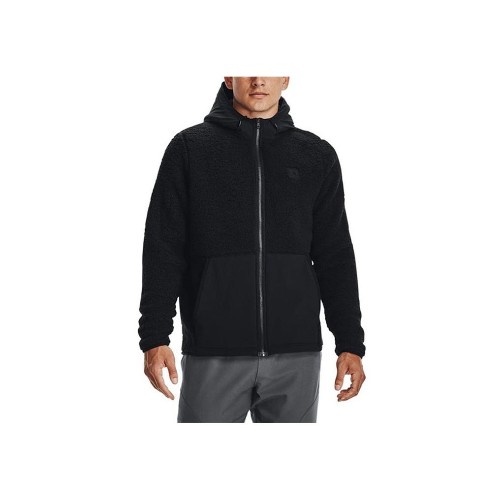 Under Armour Micro Casual Fleece Full Zip Hoodie Men Jackets Black 1366718-001