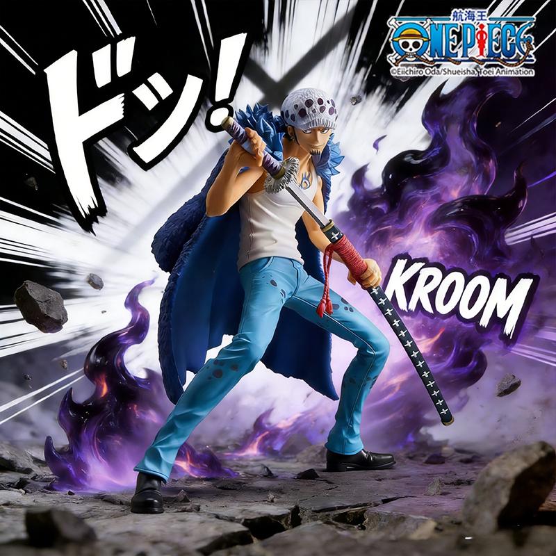 1pc Official ONE PIECE Trafalgar Law Figure - "ROOM·Shambles" Activated, Worst Generation Leader, Anime Collectible Gift.