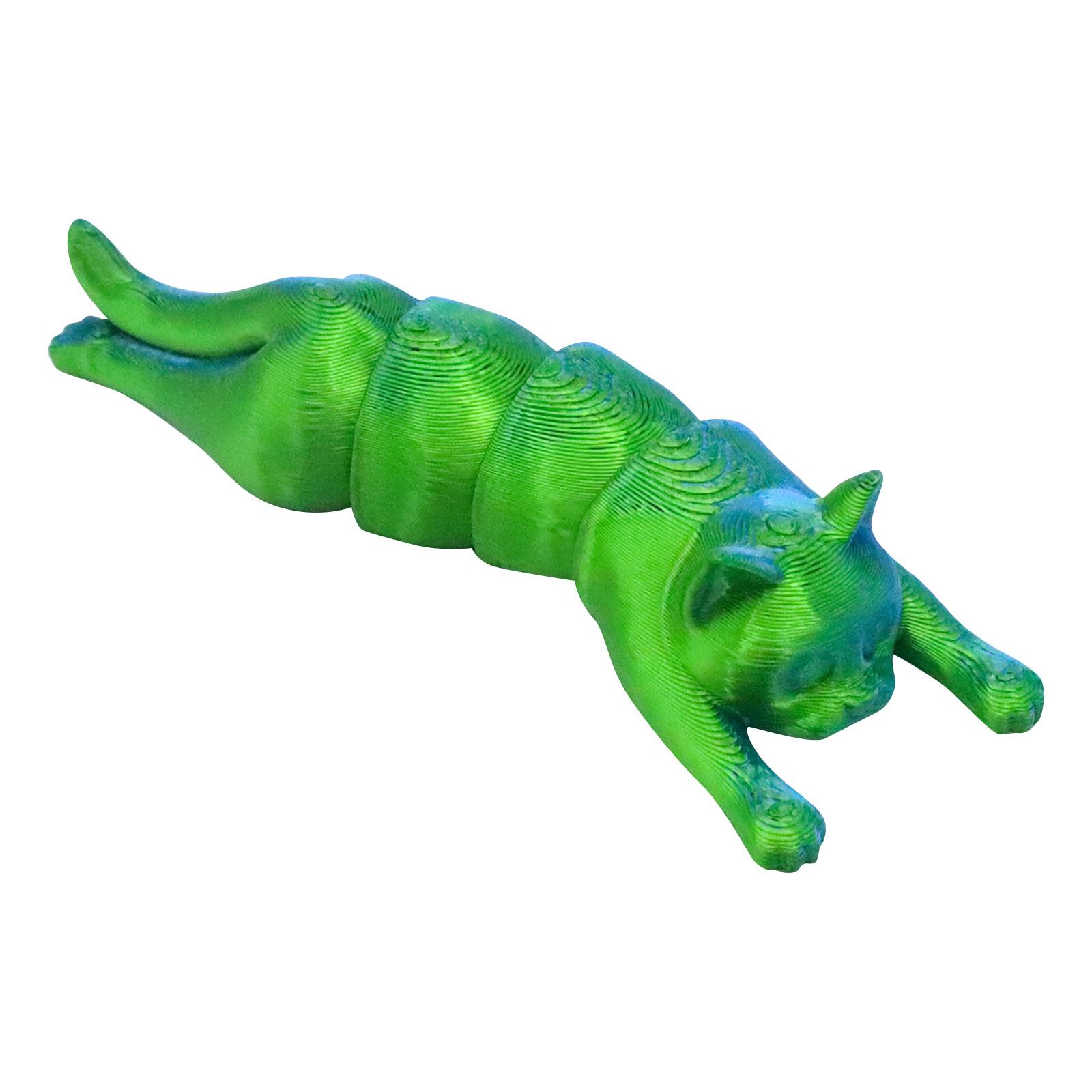 3D Printed , Articulated Glass Articulated, 3D Printed Animal Set Desktop Ornaments One Size зелёный