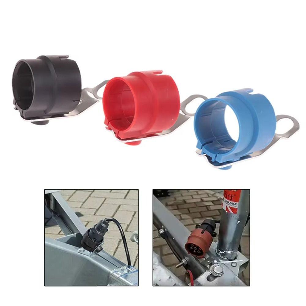 Round Design Trailer Plug Holder Weatherproof Plug Adapter Robust Parking Cover  Caravan Protection