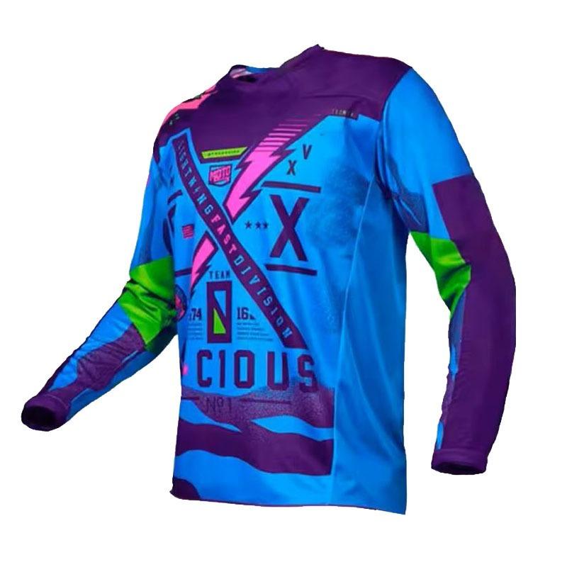 Maglia MTB Downhill Manica Lunga Motocross Racing Shirt Off Road Dirt Bike ATV Enduro MX