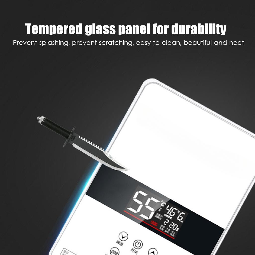 6000W 220v/50Hz Instant Heating Electric Hot Water Heater LED Display Quick Heater Household Temperature Adjust + Shower Nozzle