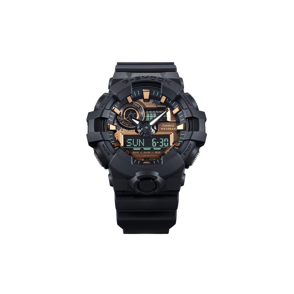 Casio Erkek Sıvı Kristal/Analog Çift Ekran Serisi Siyah Saat GA-700RC-1APR GA-700RC-1APR