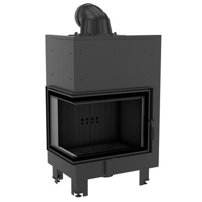 Steel Fireplace KRATKI MBZ Left 13 kW Ø 200 Black Thermotec