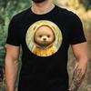 Men's T-Shirt Teddy Bear In Hoodie Motif Cotton Size XS To 5XL