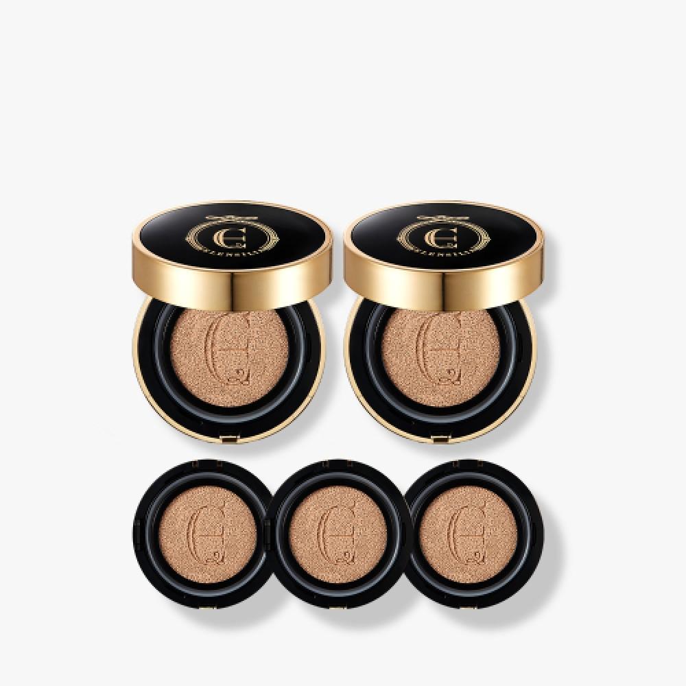 Elensilia Escargo Essence Cover Cushion Premium Original 2+3 Refills No. 21/No. 23