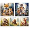 Kit Point de Croix Imprimé Animal 45x45cm DIY 11CT Art du Fil Broderie Art Domestique
