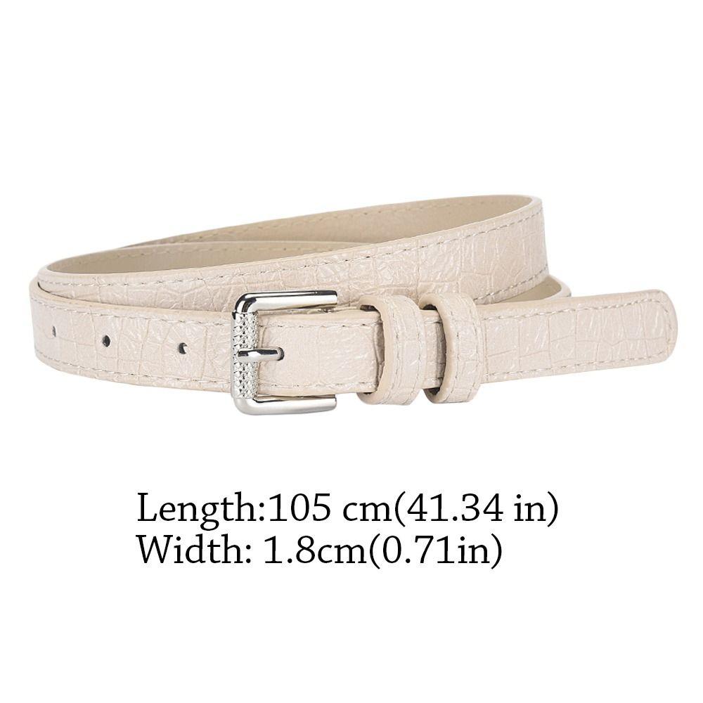 PU Leather Women's Belt Crocodile Pattern Leather Belt Vintage Waistband Belts  Jeans