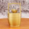 Large Polished Brass Bucket Ornament – Creative Desktop Treasure Character Decoration