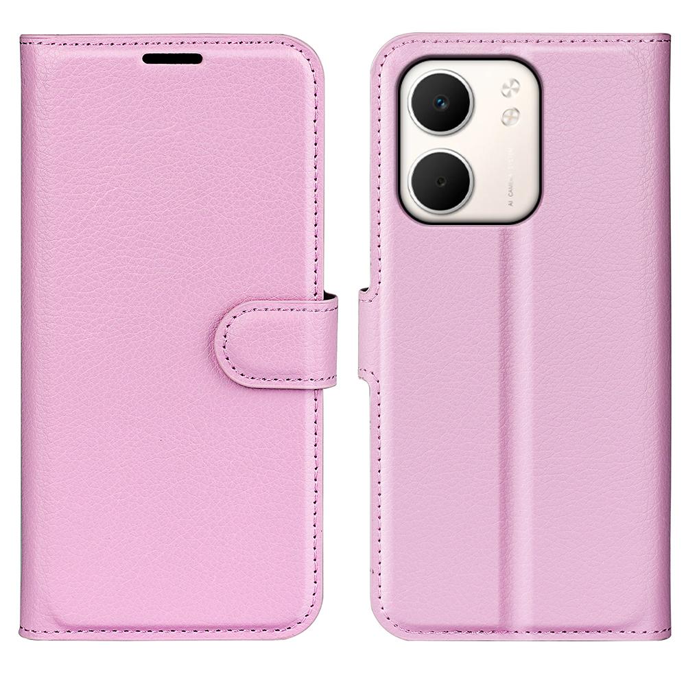 

For Oppo A5x 5G/Oppo A5x 4G Case Litchi Texture Shockproof Leather Wallet Phone Cover Pink